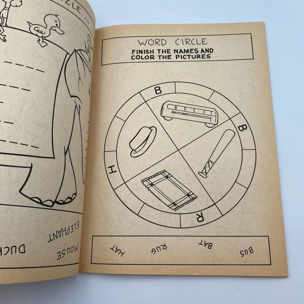 All Activity Coloring Book Unused 1978 Playmore Puzzles Dot to Dot Cut-Outs Game